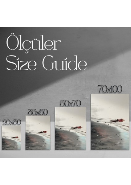 Sakin Plaj Manzarası Soyut Sanat Tablosu modelleri