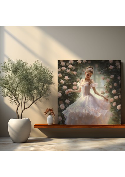 Romantik Bale Balerin Kanvas Tablo - Ev Dekorasyonu Zarif Duvar Sanatı modelleri