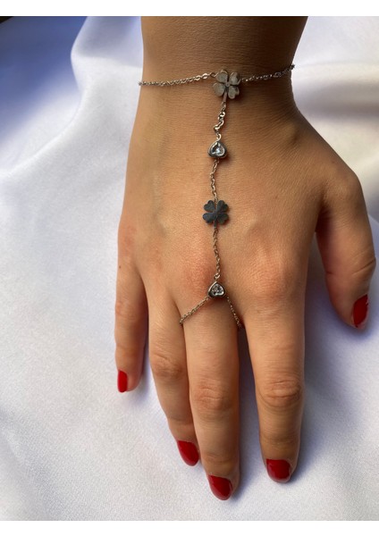 Çelik Yonca Detaylı Gümüş Şahmeran indirimleri