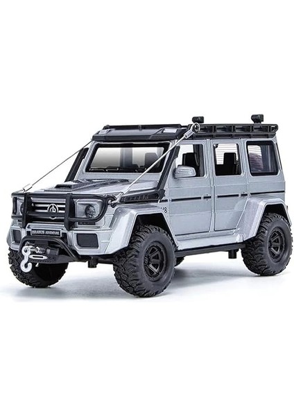 Çek Bırak Işıklı ve Sesli Off-Road Jeep Oyuncak Araba – 1:32 Ölçek, Kapılar Açılır | Gri