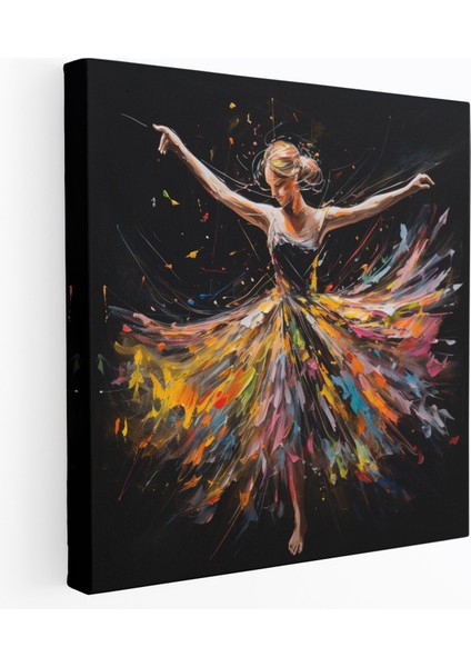 Canlı Dönme Balerin Kanvas Tablo - Balerin Kanvas Tablo Dönme Ev Dekorasyonu