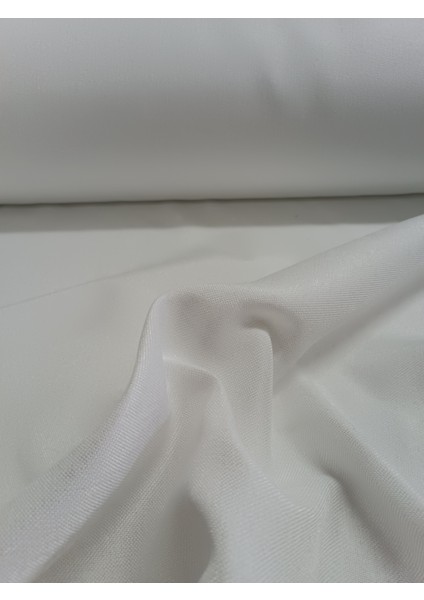 Hasır Keten Fon Perde- Beyaz - Pilesiz Düz Dikim - B2000 fiyatları