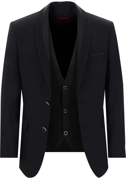 Slim Fit Şal Yaka Yelekli Smokin & Damatlık fiyatları