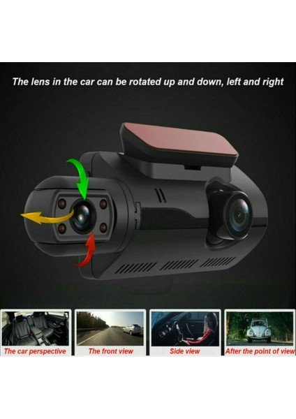 Araç Içi Dual Lens 1080P Wifi Dvr Kamera 360° Döner Gece Görüşlü fiyatları