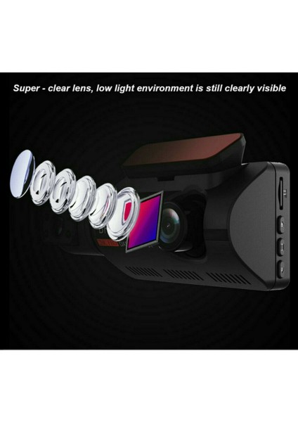 Araç Içi Dual Lens 1080P Wifi Dvr Kamera 360° Döner Gece Görüşlü modelleri