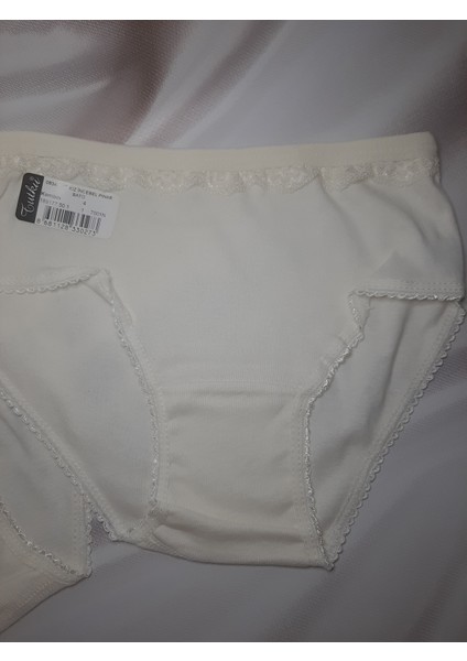 Ekru %100 Pamuk Cotton Beli Minik Dantelli Tutku Kız Çocuk Külot fiyatları