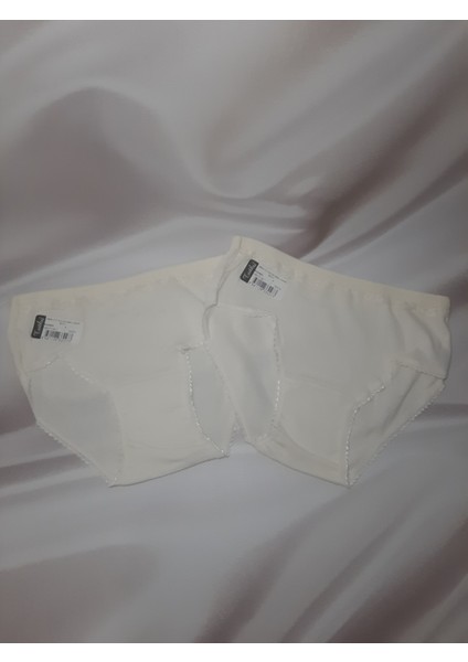 Ekru %100 Pamuk Cotton Beli Minik Dantelli Tutku Kız Çocuk Külot fırsatları