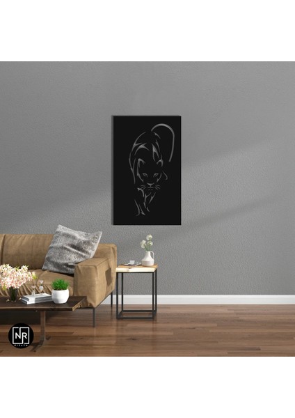 Panter Dekoratif Metal Tablo