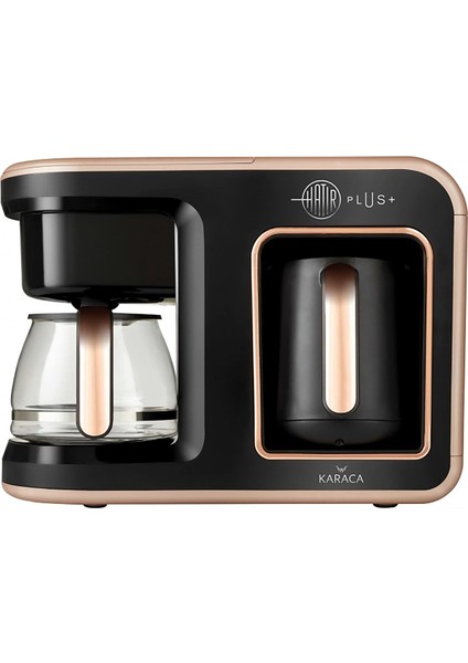 Hatır Plus 2 In 1 Kahve Makinesi, Türk Kahvesi Makinesi, Filtre Kahve Makinesi, Rosie Brown