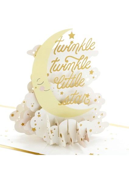 Signature Paper Wonder Pop Up Baby Shower Kartı (Kırışık Işıltılı)