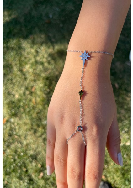 Çelik Kutup Yıldızı Detaylı Gümüş Şahmeran fiyatları