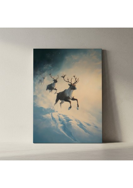 Kış Rengi Noel Geyikleri Tablosu fiyatları