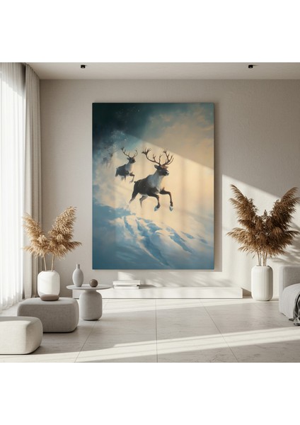 Kış Rengi Noel Geyikleri Tablosu fırsatları