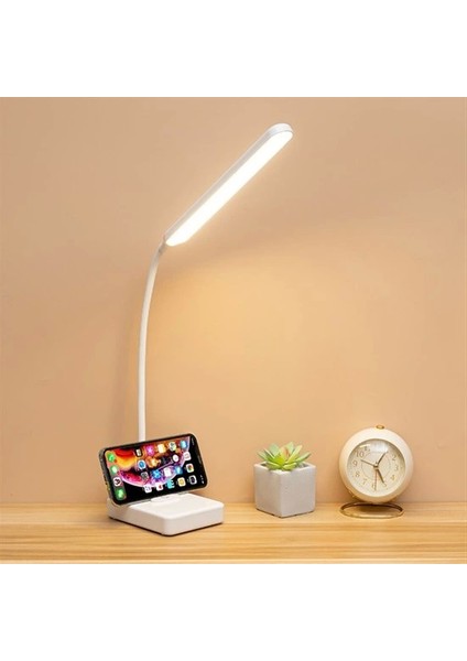 Ince Uzun Usbli Dokunmatik 3 Kademeli 360 Derece Özel Göz Korumalı LED Lityum Masa Lambası (5047)