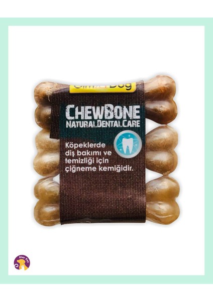 Mordimi Press Kemik 3,5 – 9 cm , uzun süre çiğneme , 3lü Naturel 60GR