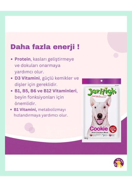 Kurabiye (Cookie) Gerçek Tavuk Etiyle Besleyici Köpek Ödül Mamasi (60 G)