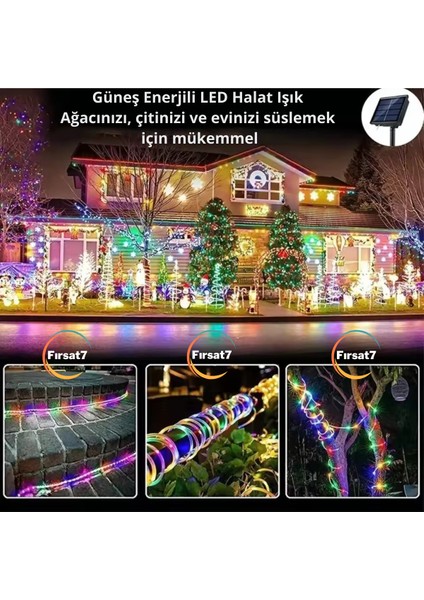 Şeffaf Kablo Rgb Solar Güneş Enerjili 10 Metre 100 LED Şerit LED Aydınlatma Dekorasyon Iç Dış Mekan fiyatları