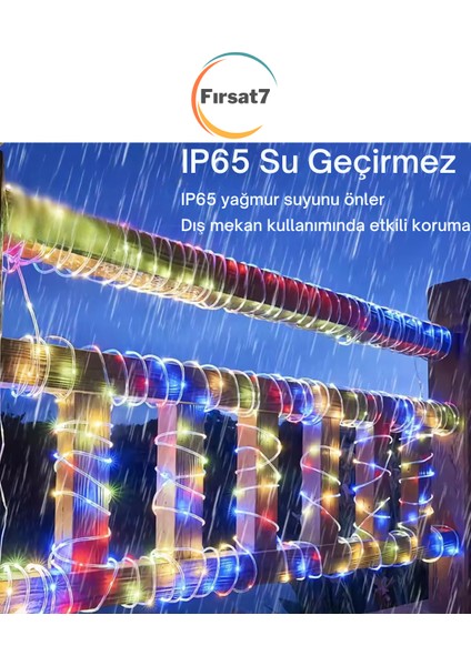 Şeffaf Kablo Rgb Solar Güneş Enerjili 10 Metre 100 LED Şerit LED Aydınlatma Dekorasyon Iç Dış Mekan fırsatları