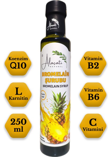 Bromelain Zengin Içerikli Detox Mix Şurubu (Vitamin Ilaveli) 250 ml