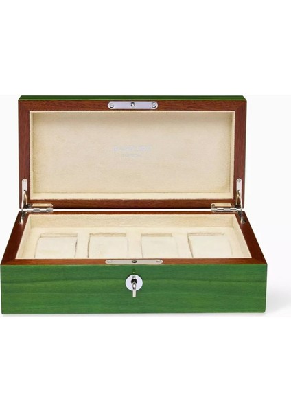 Heritage Chroma 4’lü Lake Ahşap Saat Kutusu, Yeşil, Lüks El Işçiliği modelleri