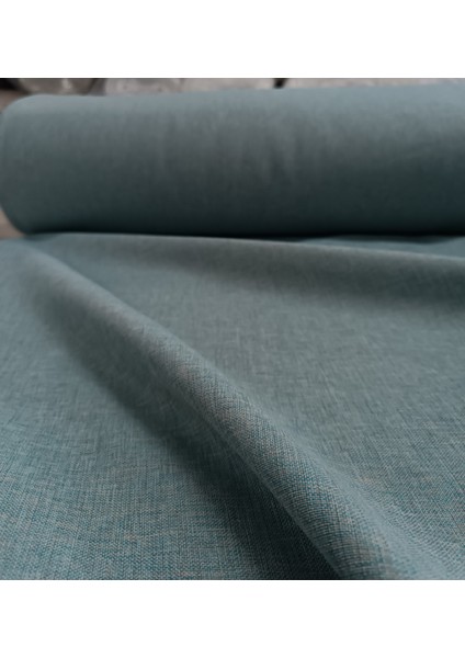 Hasır Keten Fon Perde- Mint Yeşili - Pilesiz Düz Dikim - MTT711 modelleri