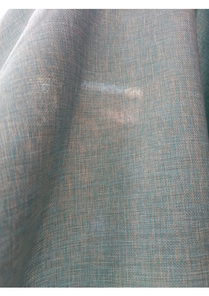 Hasır Keten Fon Perde- Mint Yeşili - Pilesiz Düz Dikim - MTT711