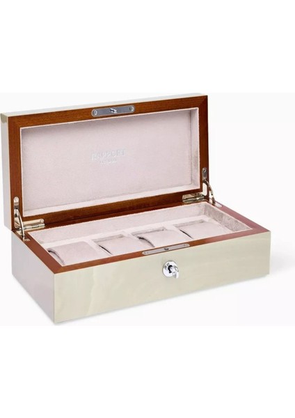 Heritage Chroma 4’lü Lake Ahşap Saat Kutusu, Lüks El Işçiliği