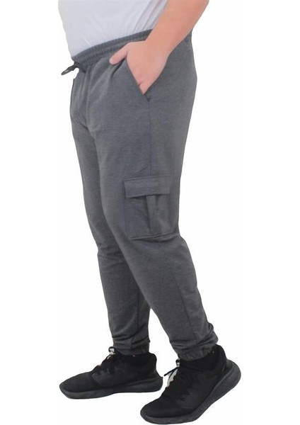 Büyük Beden Erkek Düz Komando Eşofman Altı 22520 Antrasıt