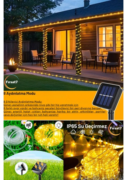 Şeffaf Kaplama Solar Güneş Enerjili Gün Işığı LED 10 Metre 100 LED Dekorasyon Iç Dış Mekan Bahçe LED fiyatları