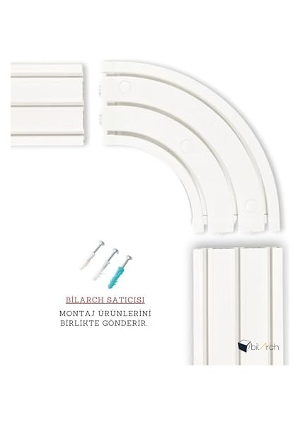 Raylı Perde Rayı Korniş 90° Dönüş Köşe Aparatı fiyatları
