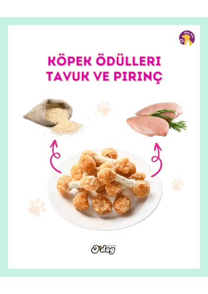 Gerçek Tavuk Eti ve Pirinç Köpek Ödülü (100 G) fırsatları