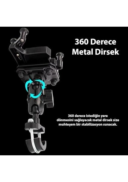 GA11 Motosiklet Bisiklet Telefon Tutucu Ister Ayna Ister Gidon Tuttur Ikisi Bir Arada Şok Emici Damperli (Shockproof, Gidon ve Ayna Montajı) fiyatları