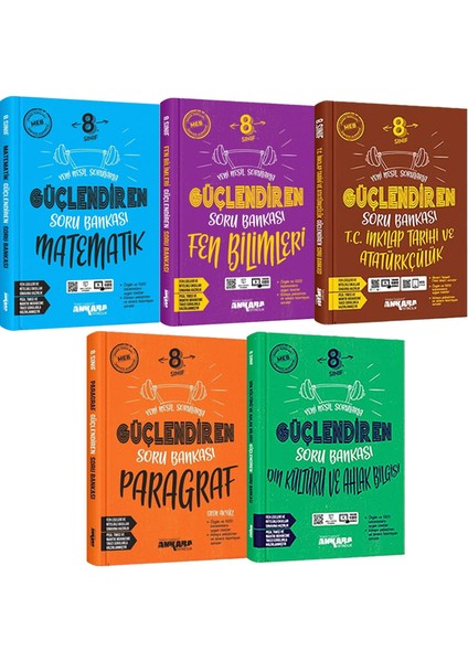 8. Sınıf Güçlendiren Matematik Fen Bilimleri İnkılap Tarihi Paragraf Din Kültürü Soru Bankası Seti 2026 Güncel Basım