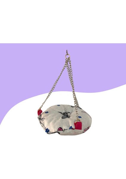 Muhabbet Kuşu Hamak Salıncak 10CM Beyaz Desenli fiyatları