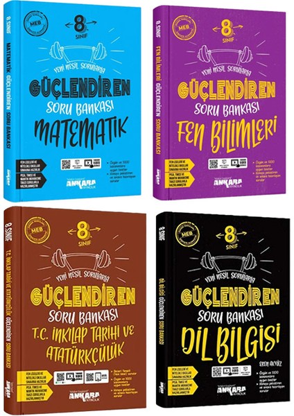 8. Sınıf Güçlendiren Matematik Fen Bilimleri İnkılap Tarihi Dil Bilgisi Soru Bankası Seti 2026 Güncel Basım