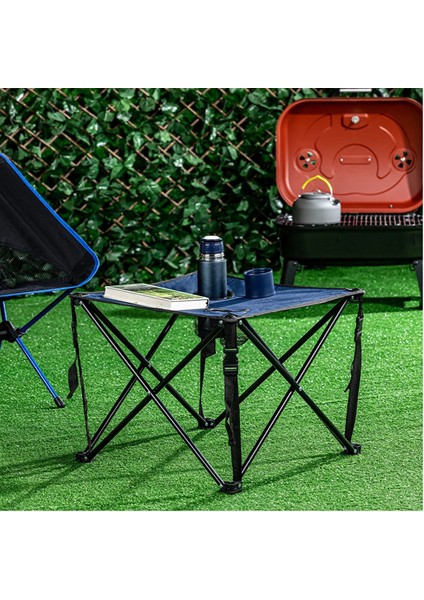 2 Adet Mavi / Lacivert Katlanır Kamp Sandalyesi 1 Adet Masa Piknik Çantalı modelleri