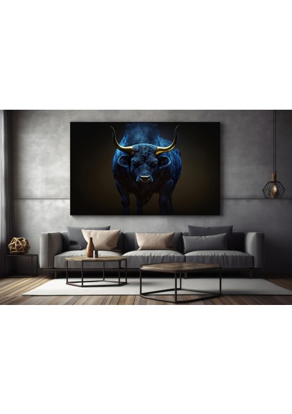 Boğa Kanvas Sanatı - Altın & Siyah; Finans Merkezi Dekoru indirimleri