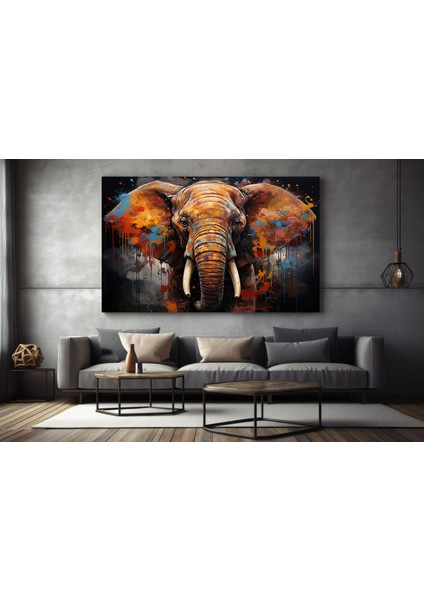 Modern Graffiti Fil; Duvar Sanatı Dekoru; Fil Kanvas Tablosu; Ofis Hediyesi indirimleri