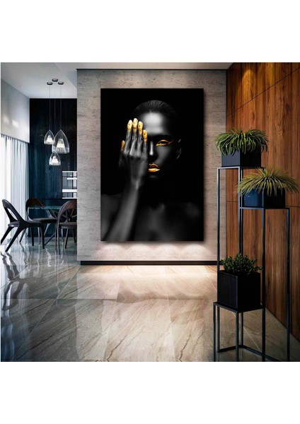 Modern Afrikalı Kadın Tablosu – Oturma Odası Dekoru, Etnik Kadın Sanatı