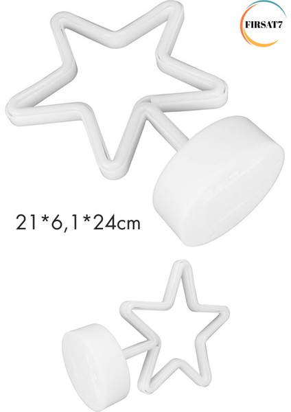 Neon Yıldız LED Pil+Usb LED Işıklı Masa ve Gece Lambası Yıldız LED Sevgiliye Neon Dekorasyon Hediye