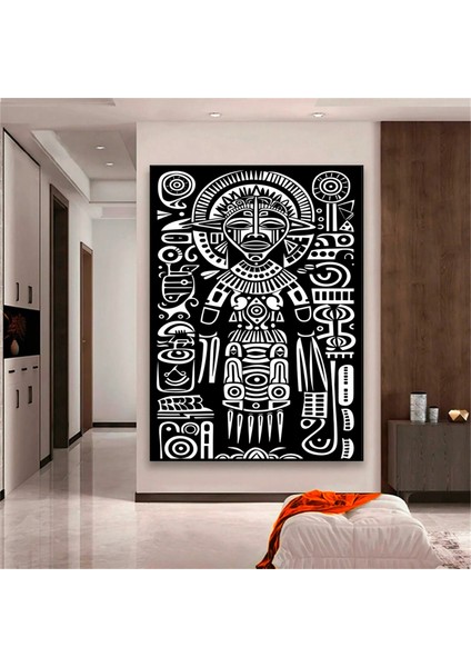 Afrika Kabile Maskesi Kanvas | Etnik Dekor | Büyük Baskı