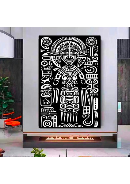 Afrika Kabile Maskesi Kanvas | Etnik Dekor | Büyük Baskı fiyatları
