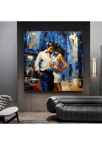 Kanvas Ev Dekoru; Dans Eden Çift Yağlı Boya Baskısı modelleri