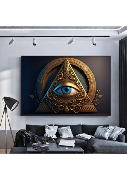 Ra'nın Gözü Kanvas Tablo; Antik Mısır Sembolleri