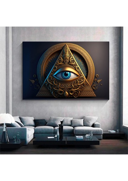 Ra'nın Gözü Kanvas Tablo; Antik Mısır Sembolleri modelleri