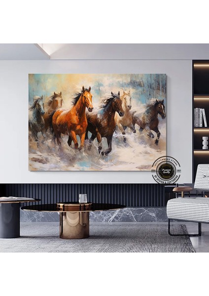 Soyut At Tablosu Kanvas – Yatak Üstü Dekoru, Hayvansever Hediyesi