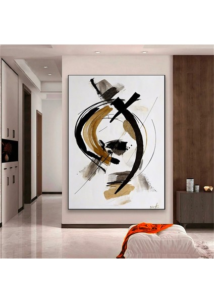 Modern Geometrik Kanvas Tablo | Soyut Duvar Süslemeleri | Lüks Sanat