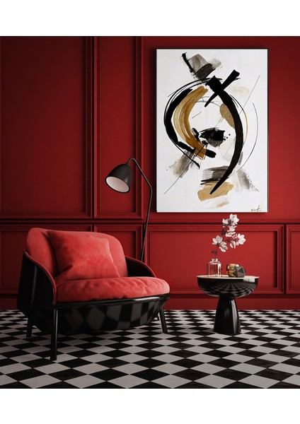 Modern Geometrik Kanvas Tablo | Soyut Duvar Süslemeleri | Lüks Sanat