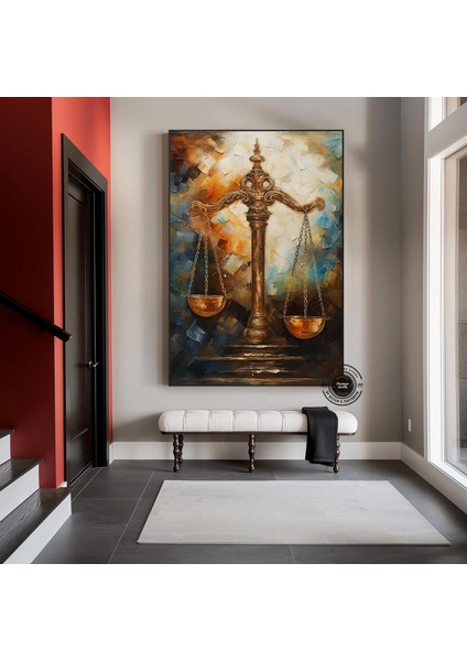 Adalet Terazileri Kanvas Sanatı; Avukat Ofis Dekoru; Hediye fiyatları