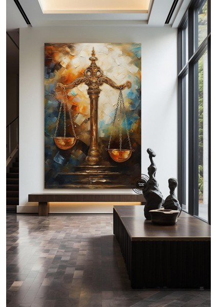 Adalet Terazileri Kanvas Sanatı; Avukat Ofis Dekoru; Hediye fırsatları